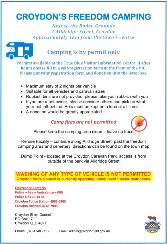 Freedom Camping Flyer First Page