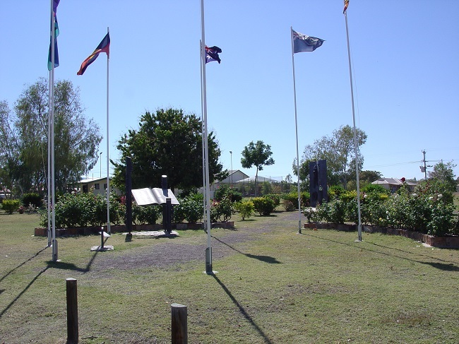 flags in park